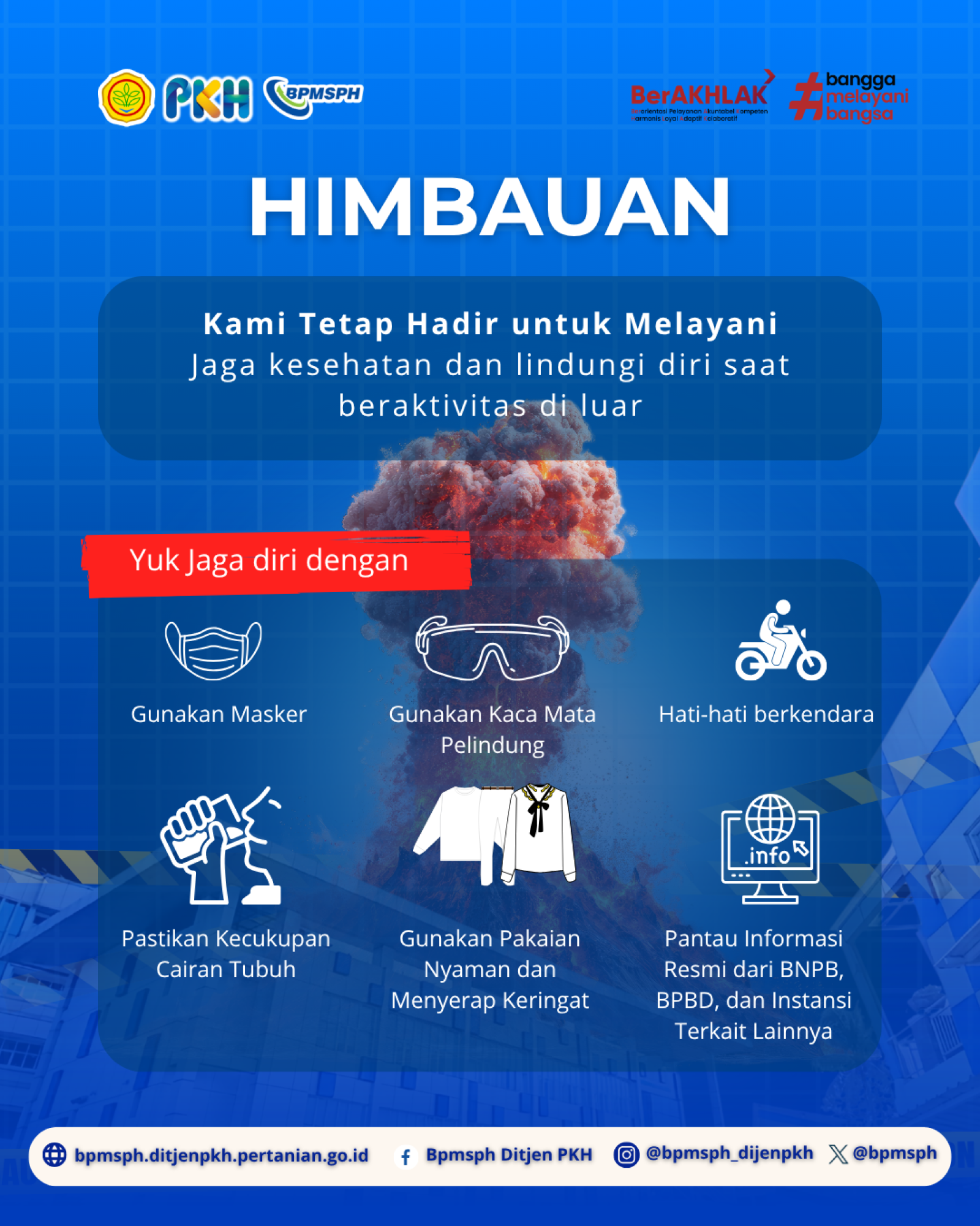 Himbauan Kewaspadaan terhadap Abu Vulkanik Erupsi Gunung Anak Krakatau
