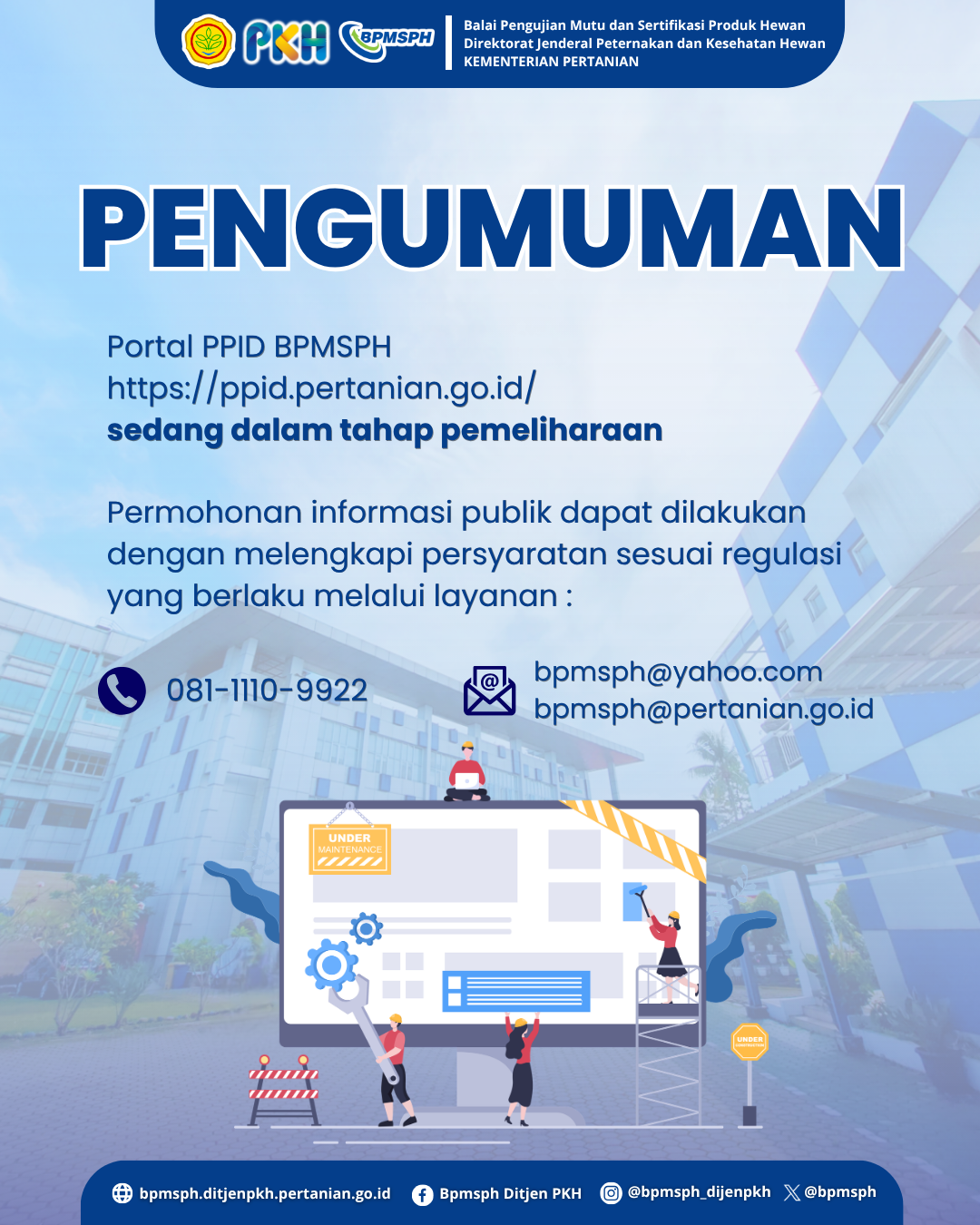 Maintenance Portal PPID