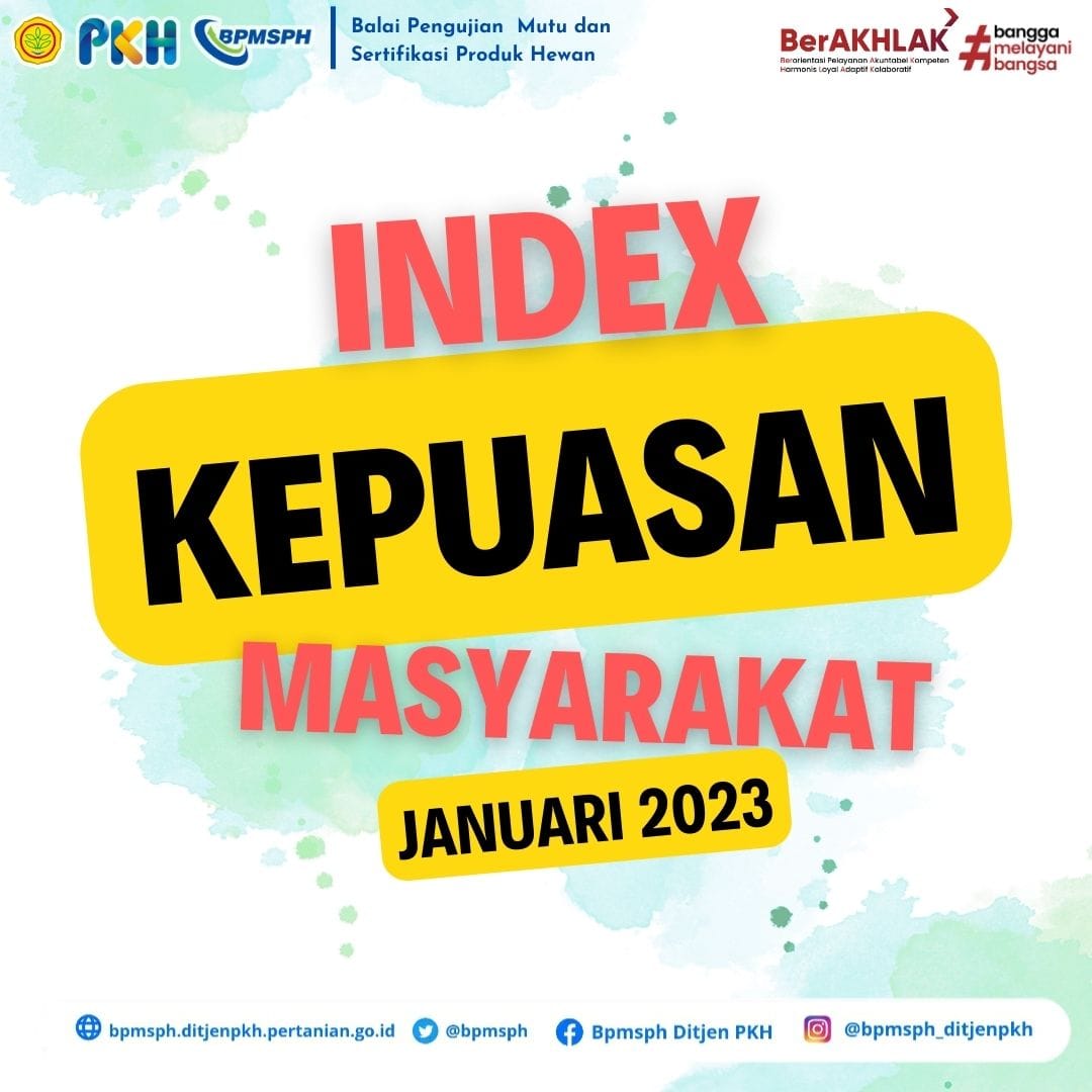 Hasil Indeks Kepuasan Masyarakat (IKM) BPMSPH Januari 2023